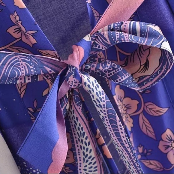 Boho Luna Cosmos Moon&Stars Maxi Kimono, Long Kimono, 100% Cotton, Kimono Sleeve - Picture 9 of 12